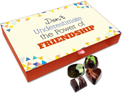 

Chocholik Friendship Gift - Don't Underestimate Friendship Chocolate Box - 12 Pc Truffles(144 g)