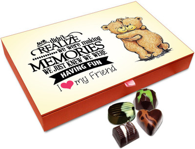 

Chocholik Friendship Gift - Friendship Involves Great Memories Chocolate Box - 12 Pc Truffles(144 g)
