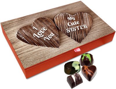 

Chocholik Raksha-bandhan Gift Box - My Cute Sister Chocolate Box For Brother / Sister - 12pc Truffles(144 g)
