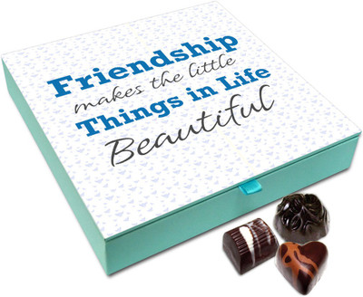 

Chocholik Friendship Gift - Friendship Makes Little Things Beautiful Chocolate Box For Friends - 9 Pc Truffles(108 g)