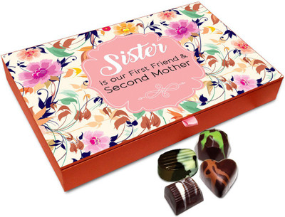 

Chocholik Rakshabandan Gift Box - Sister Is Best Pal And Second Mother Chocolate Box For Brother / Sister - 12pc Truffles(144 g)