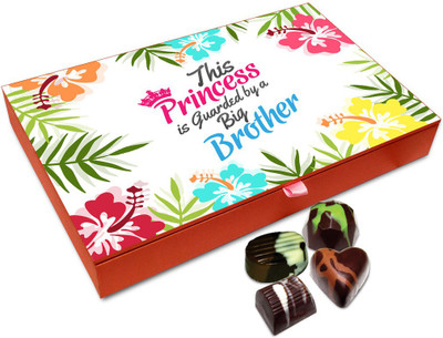 

Chocholik Rakhi Gift Box - Princess Big Brother Chocolate Box For Brother / Sister - 12pc Truffles(144 g)