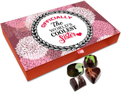 

Chocholik Rakshabandan Gift Box - My Coolest Sis Chocolate Box For Brother / Sister - 12pc Truffles(144 g)