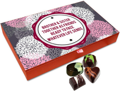 

Chocholik Rakhi Gift Box - Brother And Sister Together As A Friend Chocolate Box For Brother / Sister - 12pc Truffles(144 g)