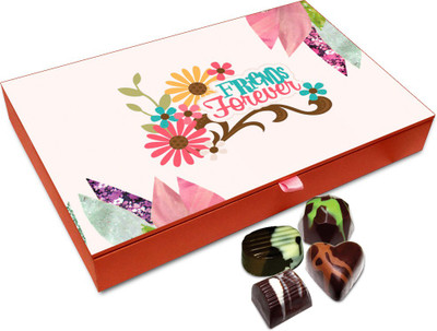 

Chocholik Friendship Gift - We Are Friends Forever Chocolate Box - 12 Pc Truffles(144 g)