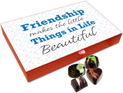 

Chocholik Friendship Gift - Friendship Makes Little Things Beautiful Chocolate Box - 12 Pc Truffles(144 g)