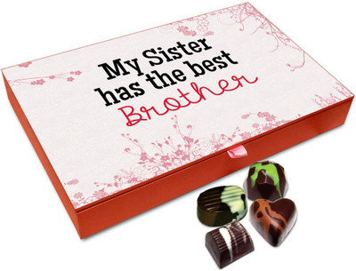 

Chocholik Rakhi Gift Box - My Sister Has Amazing And Best Brother Chocolate Box For Brother / Sister - 12pc Truffles(144 g)