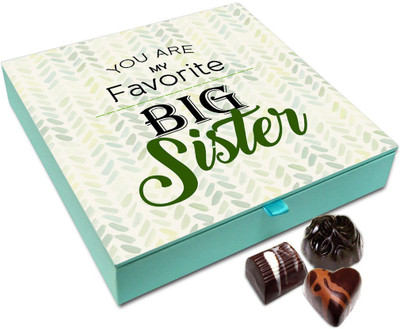 

Chocholik Rakhi Gift Box - You are My Favorite Big Sis Chocolate Box For Brother / Sister - 9pc Truffles(108 g)