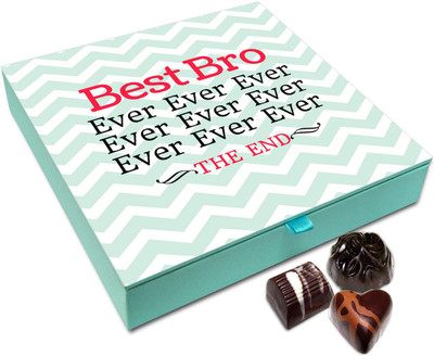 

Chocholik Rakhi Gift Box - Best Bro Ever Chocolate Box For Brother / Sister - 9pc Truffles(108 g)