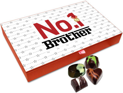 

Chocholik Rakshabandan Gift Box - No. One Brother Chocolate Box For Brother / Sister - 12pc Truffles(144 g)