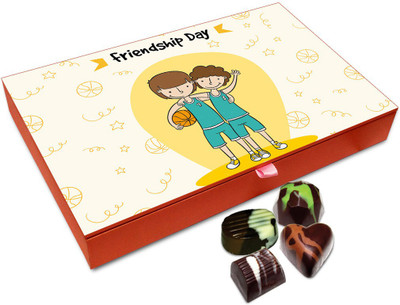 

Chocholik Friendship Gift - Have A Wonderful Friendship Day Chocolate Box - 12 Pc Truffles(144 g)