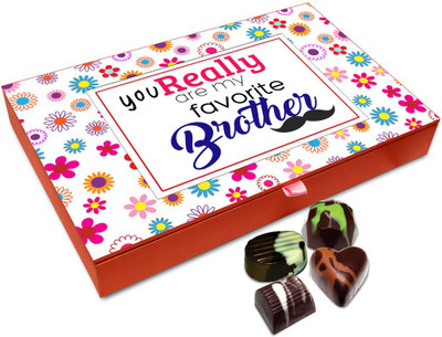 

Chocholik Rakshabandan Gift Box - You Really Are My Favourite Brother Chocolate Box For Brother / Sister - 12pc Truffles(144 g)
