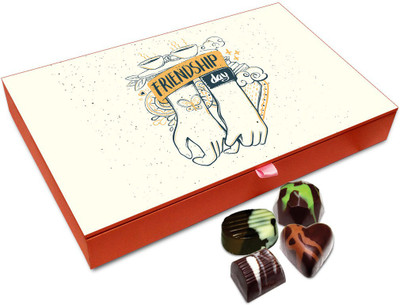 

Chocholik Friendship Gift - Happy Friendship day Chocolate Box - 12 Pc Truffles(144 g)