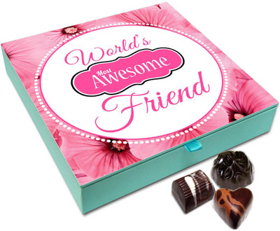 

Chocholik Friendship Gift - I Have Awesome Friends Chocolate Box For Friends - 9 Pc Truffles(108 g)