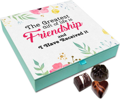 

Chocholik Friendship Gift - Friendship Is Life's Greatest Gift Chocolate Box For Friends - 9 Pc Truffles(108 g)