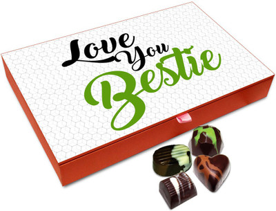 

Chocholik Friendship Gift - Love You Bestie Chocolate Box - 12 Pc Truffles(144 g)