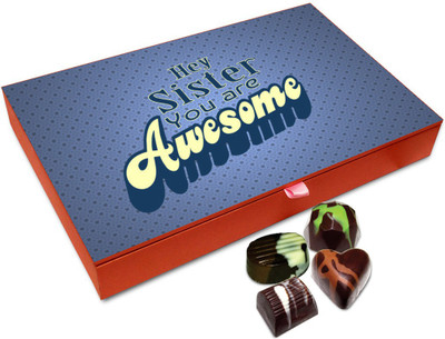 

Chocholik Raksha-bandhan Gift Box - You Are Always Awesome Chocolate Box For Brother / Sister - 12pc Truffles(144 g)