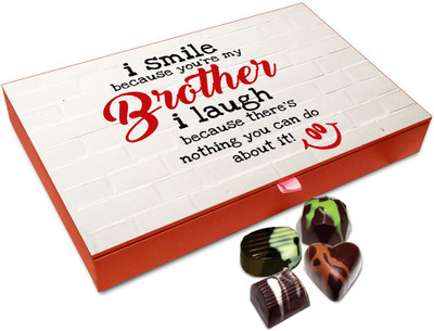 

Chocholik Raksha-bandhan Gift Box - Brother You Make Me Happy Soul Chocolate Box For Brother / Sister - 12pc Truffles(144 g)