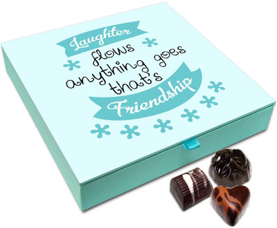 

Chocholik Friendship Gift - Laughter Is A Gift From Friendship Chocolate Box For Friends - 9 Pc Truffles(108 g)