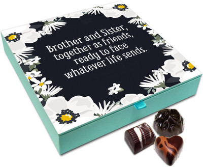 

Chocholik Rakhi Gift Box - Brother And Sis Together Always Chocolate Box For Brother / Sister - 9pc Truffles(108 g)