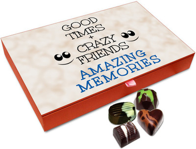 

Chocholik Friendship Gift - You Are One Crazy Friend Chocolate Box - 12 Pc Truffles(144 g)
