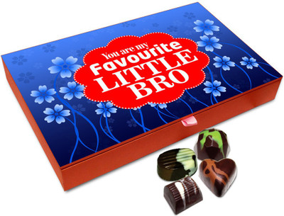 

Chocholik Raksha-bandhan Gift Box - Favorite Sweet Little Bro Chocolate Box For Brother / Sister - 12pc Truffles(144 g)