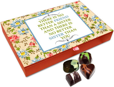 

Chocholik Friendship Gift - No Better Friend Than Sister Chocolate Box - 12 Pc Truffles(144 g)