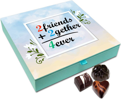 

Chocholik Friendship Gift - Friends Together Forever Chocolate Box For Friends - 9 Pc Truffles(108 g)