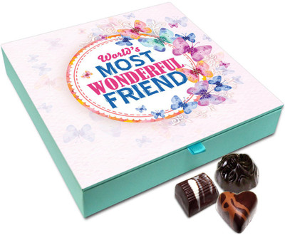 

Chocholik Friendship Gift - World's Most Wonderful Friend Chocolate Box For Friends - 9 Pc Truffles(108 g)