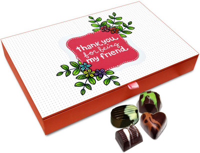 

Chocholik Friendship Gift - Thank You For Being My Friend Chocolate Box - 12 Pc Truffles(144 g)