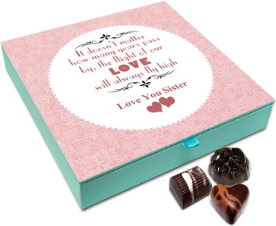 

Chocholik Rakhi Gift Box - Flight Of Our Love Will Always Fly High Chocolate Box For Brother / Sister - 9pc Truffles(108 g)
