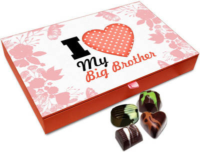

Chocholik Rakhi Gift Box - Love My Big Charming Brother Chocolate Box For Brother / Sister - 12pc Truffles(144 g)