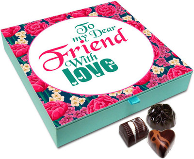 

Chocholik Friendship Gift - To My Dear Friend With Love Chocolate Box For Friends - 9 Pc Truffles(108 g)