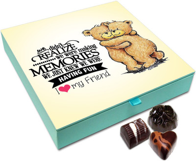 

Chocholik Friendship Gift - Friendship Involves Great Memories Chocolate Box For Friends - 9 Pc Truffles(108 g)