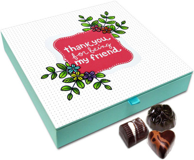 

Chocholik Friendship Gift - Thank You For Being My Friend Chocolate Box For Friends - 9 Pc Truffles(108 g)