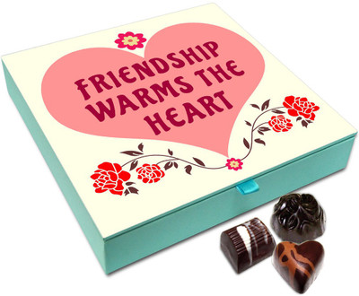 

Chocholik Friendship Gift Box - Friendship Warms The Heart Chocolate Box - 9pc Truffles(108 g)