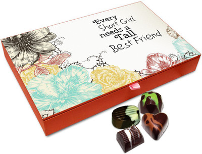 

Chocholik Friendship Gift - Tall Best friend For Short Girl Chocolate Box - 12 Pc Truffles(144 g)
