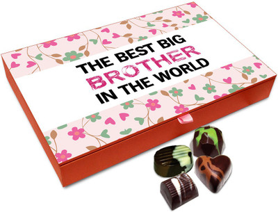 

Chocholik Rakhi Gift Box - Best Big Brother In The World Chocolate Box For Brother / Sister - 12pc Truffles(144 g)