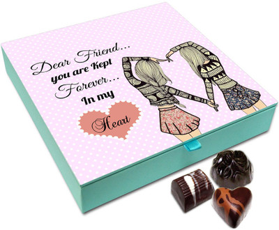 

Chocholik Friendship Gift - Friend You Will Forever Stay In My Heart Chocolate Box For Friends - 9 Pc Truffles(108 g)