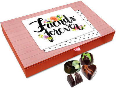 

Chocholik Friendship Gift - We All Will Be Friends Forever Chocolate Box - 12 Pc Truffles(144 g)