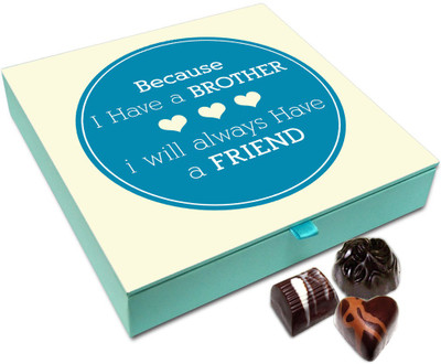 

Chocholik Rakhi Gift Box - My Bro Is My Best Friend Chocolate Box For Brother / Sister - 9pc Truffles(108 g)