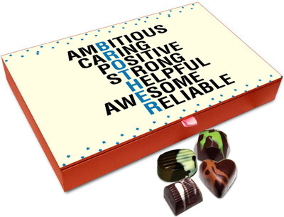 

Chocholik Raksha-bandhan Gift Box - Perfect Bro Chocolate Box For Brother / Sister - 12pc Truffles(144 g)