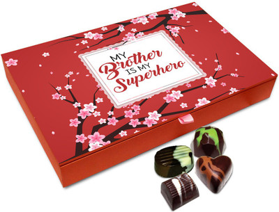 

Chocholik Raksha-bandhan Gift Box - Superhero Bro Chocolate Box For Brother / Sister - 12pc Truffles(144 g)