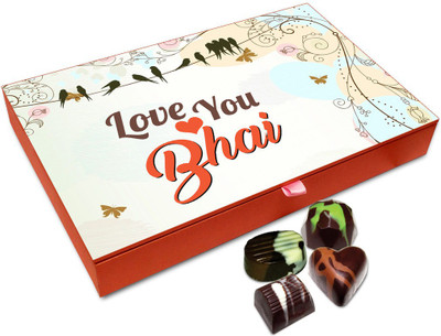

Chocholik Rakshabandan Gift Box - Love You Bhai Chocolate Box For Brother / Sister - 12pc Truffles(144 g)