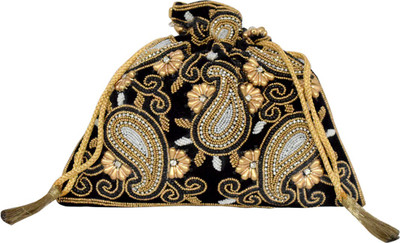 

Jewellerkaka Casual Black, Gold, White Clutch