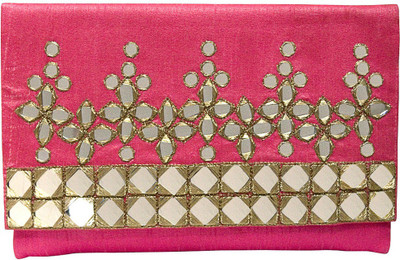 

Jewellerkaka Casual Pink, Silver, Gold Clutch, Gold;pink;silver