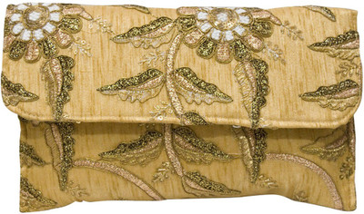

Jewellerkaka Casual Yellow, Gold, White Clutch, Gold;white;yellow