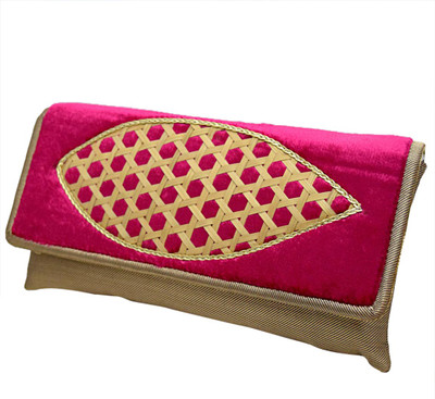 

Jewellerkaka Casual Pink, Gold Clutch, Gold;pink