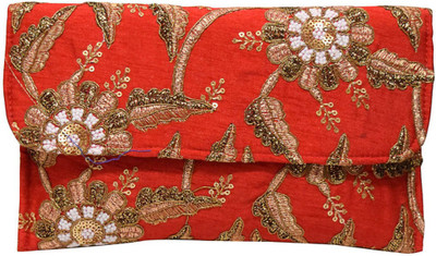 

Jewellerkaka Casual Orange, Gold, White Clutch, Gold;orange;white