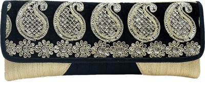 

Jewellerkaka Casual Gold, Black Clutch, Black;gold